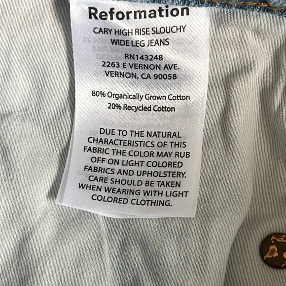 Reformation Wide Leg Jeans. - Picture 6 of 9